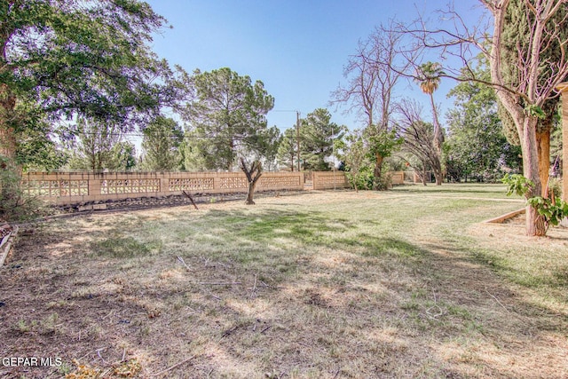 view of yard with a rural view