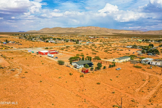 bird's eye view with a mountain view