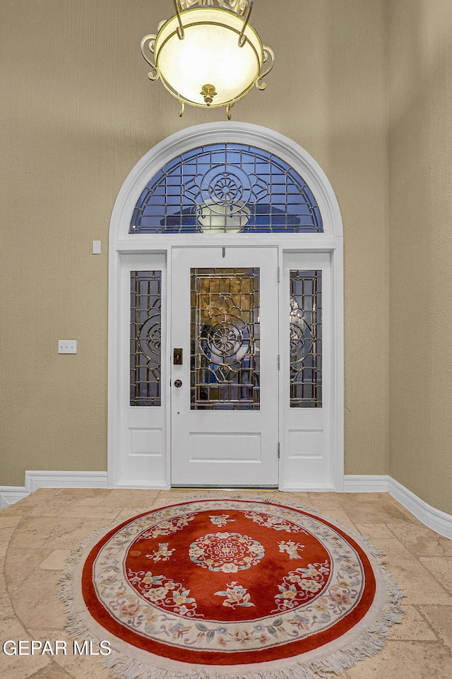 entrance to property featuring french doors