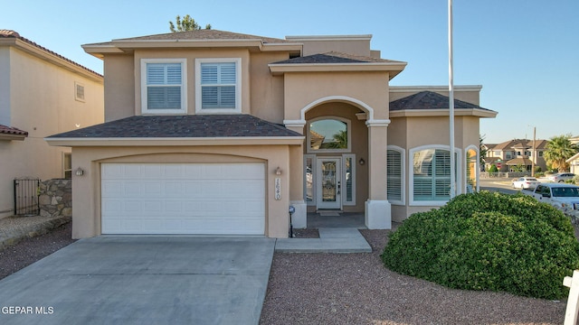 view of front of house featuring a garage