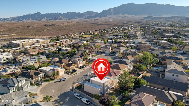 aerial view featuring a mountain view