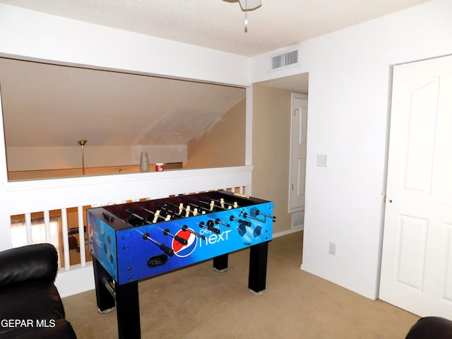 recreation room featuring carpet floors