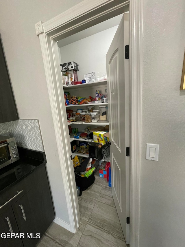 view of pantry