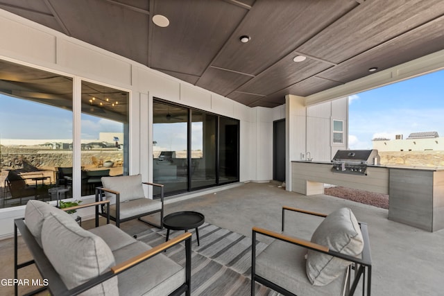 view of patio with grilling area