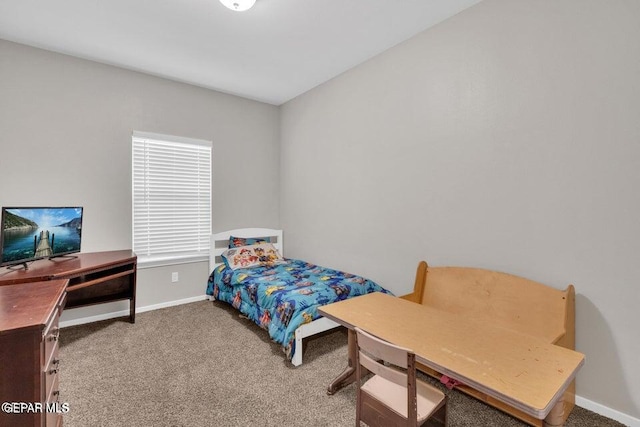 view of carpeted bedroom