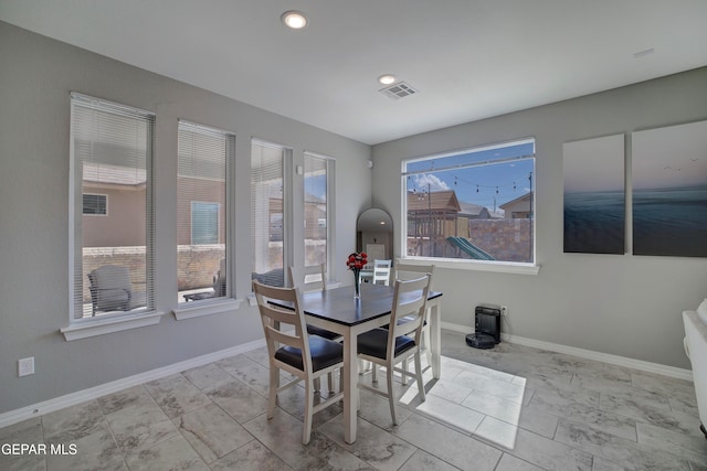 view of dining space