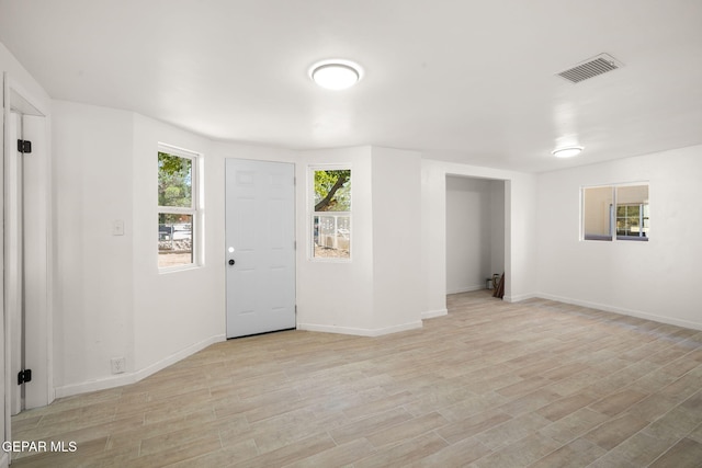 interior space with light wood-type flooring