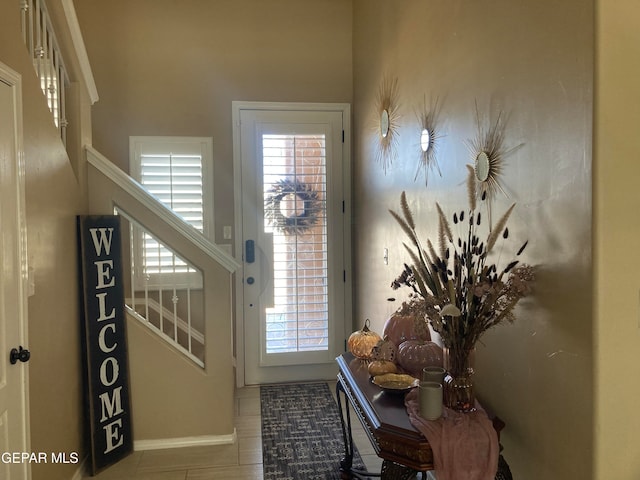 view of foyer entrance