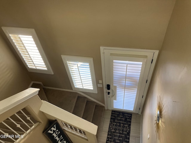 entryway featuring tile patterned flooring