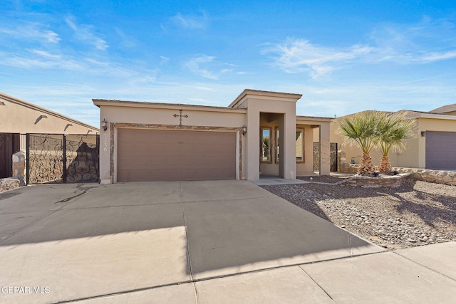 view of front facade with a garage