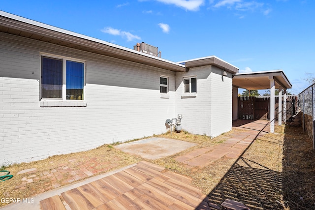 exterior space with a patio area