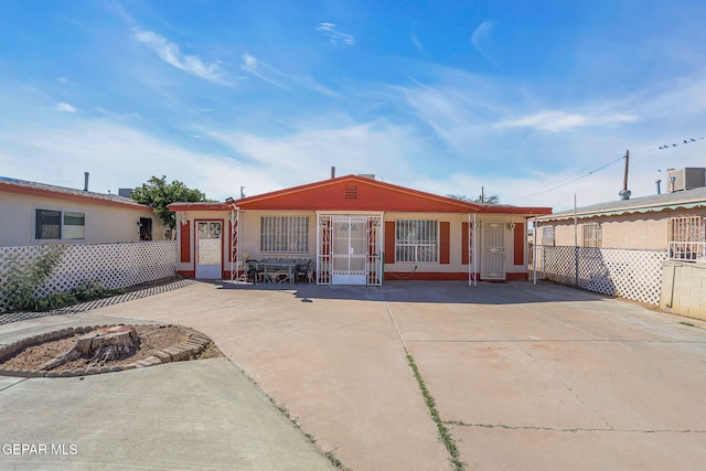 manufactured / mobile home with a patio area