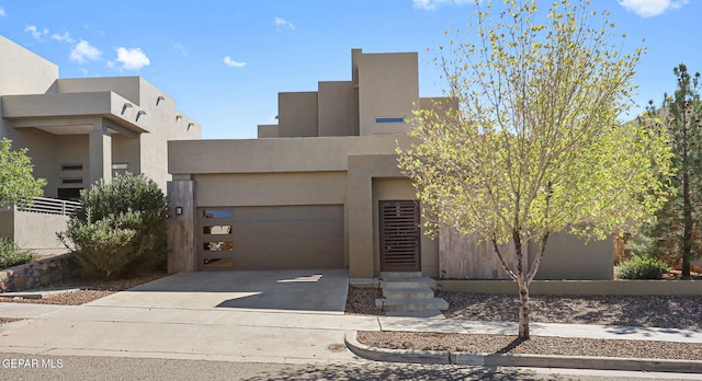 adobe home with a garage