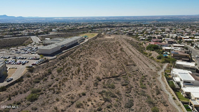 aerial view with a mountain view