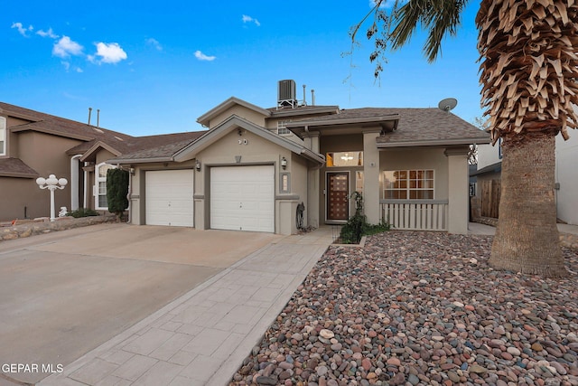 view of front of house featuring a garage