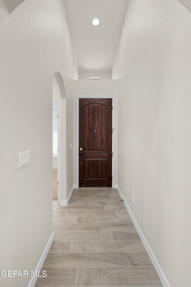 entryway featuring light wood-type flooring