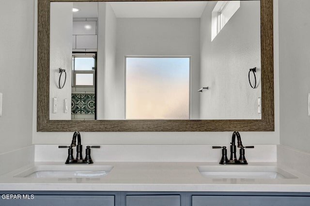 bathroom featuring vanity and a healthy amount of sunlight