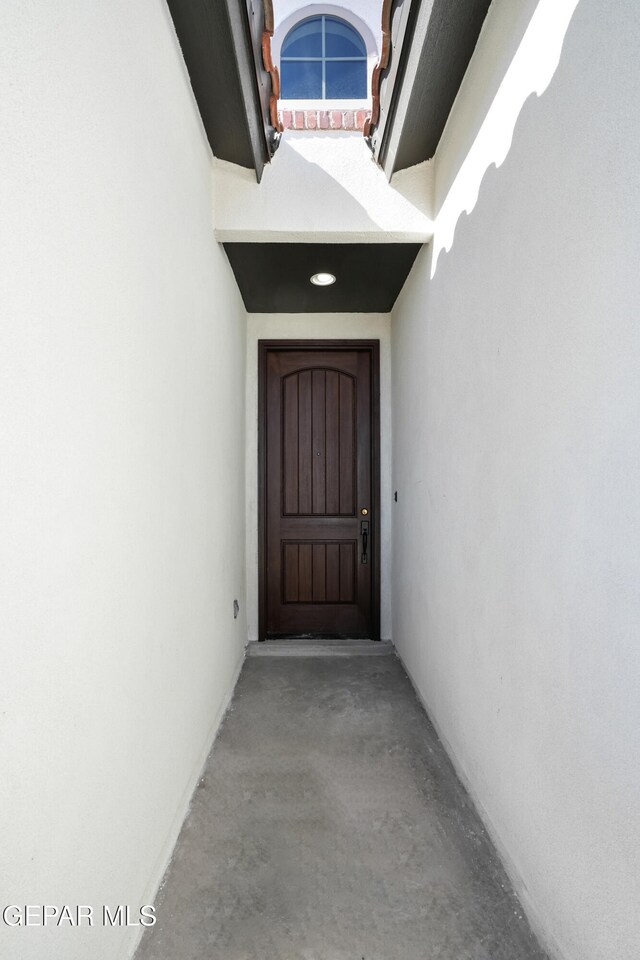 view of doorway to property