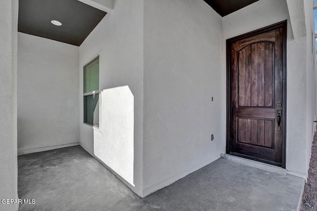 view of doorway to property