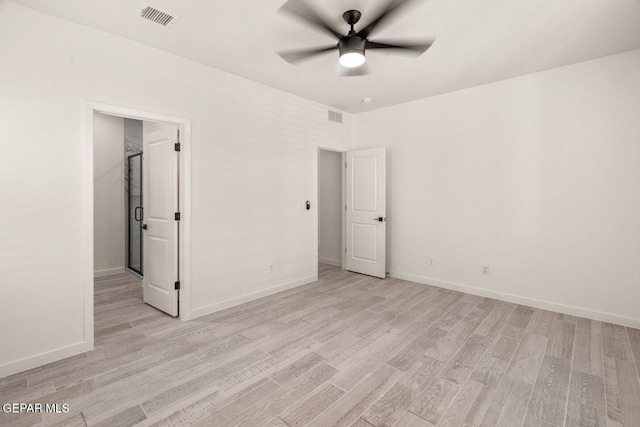 14960 Hill Ridge Ct, El Paso, TX 79938 - spare room featuring ceiling fan, light wood-type flooring, and baseboards