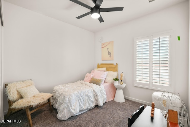 14956 Hill Ridge Ct, El Paso, TX 79938 - carpeted bedroom featuring baseboards and ceiling fan