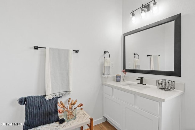 14952 Hill Ridge Ct, El Paso, TX 79938 - bathroom featuring vanity and wood finished floors