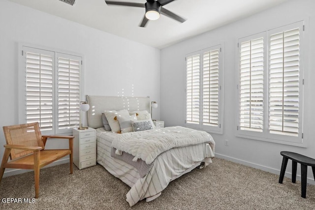 14952 Hill Ridge Ct, El Paso, TX 79938 - carpeted bedroom featuring baseboards and ceiling fan