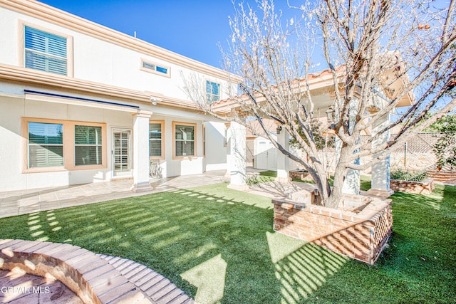 view of yard with a patio area