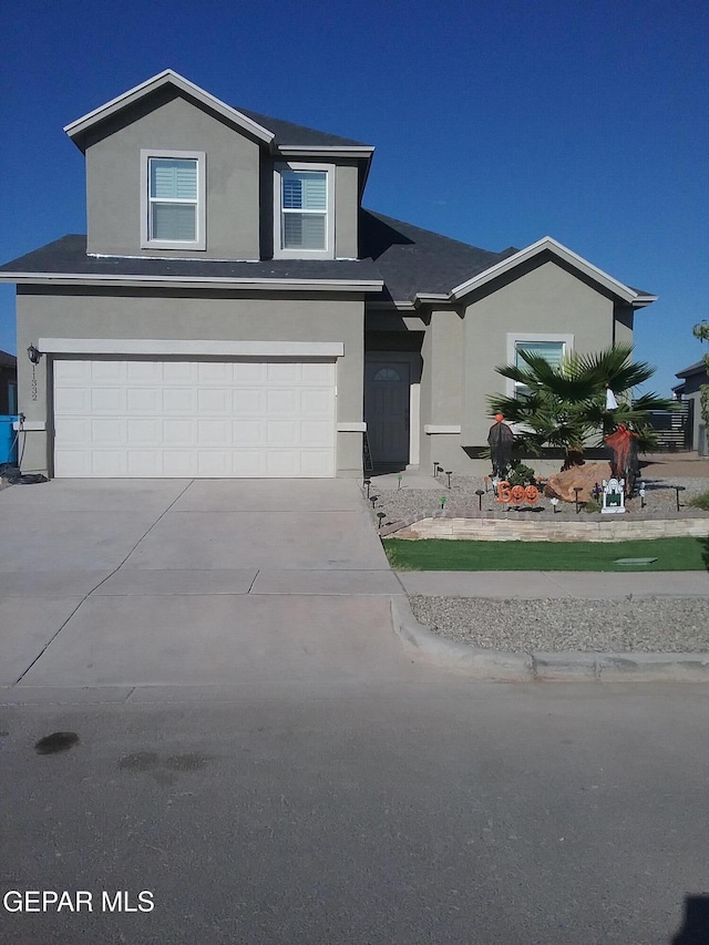 view of front of house featuring a garage