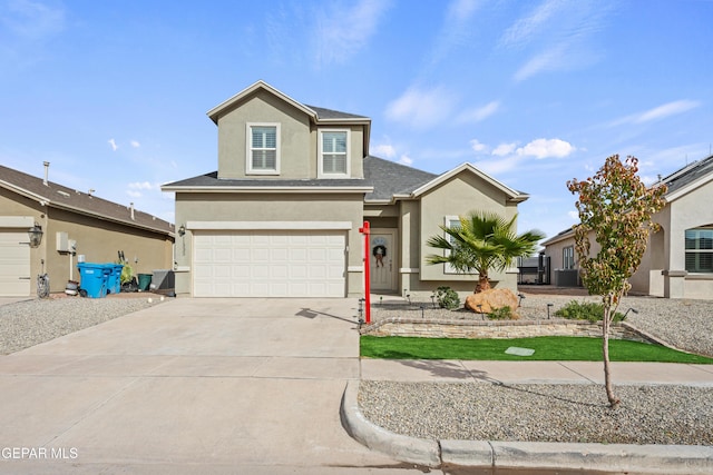 view of front property featuring a garage