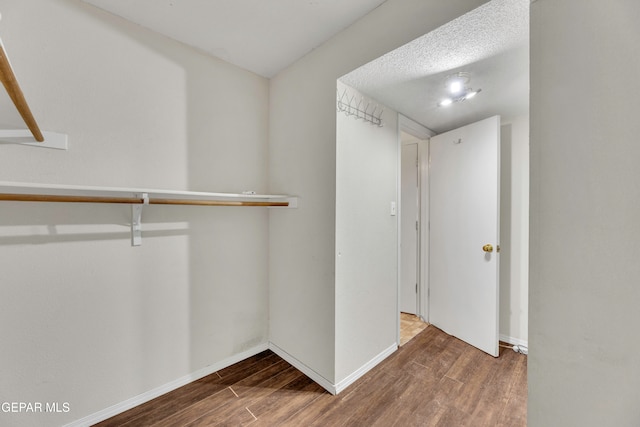 walk in closet featuring hardwood / wood-style flooring