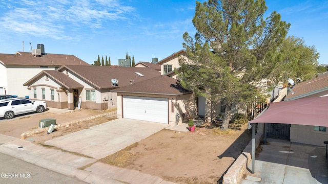 view of front facade featuring a garage