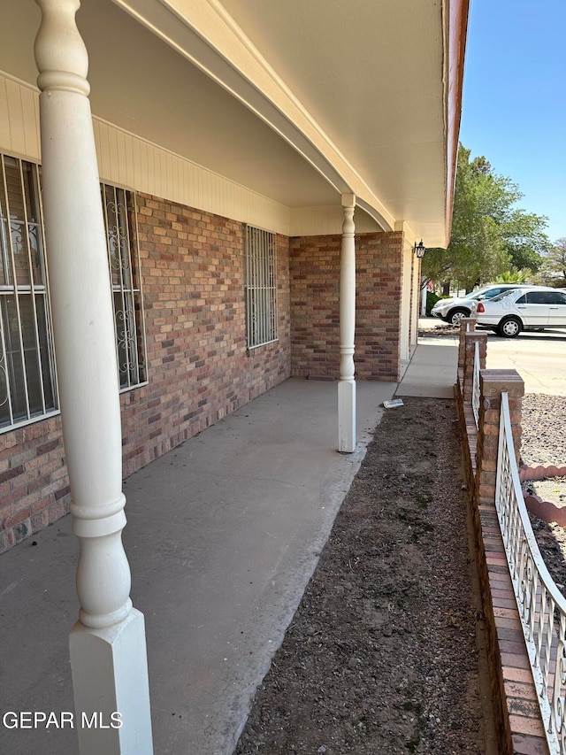 view of patio with a porch