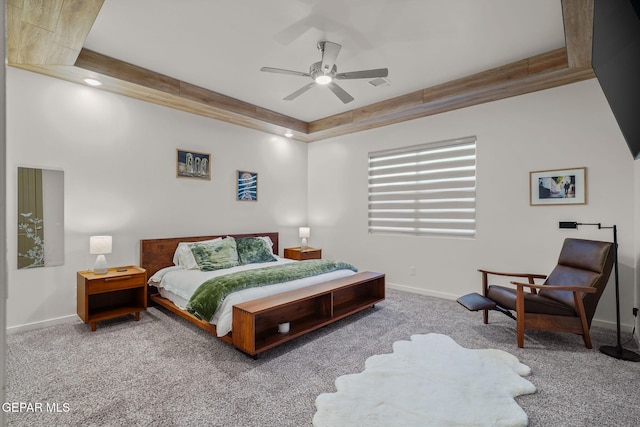 2300 Tierra Zaria, El Paso, TX 79938 - carpeted bedroom with a ceiling fan and a raised ceiling