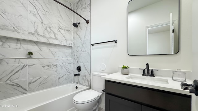 5844 Kobe Bryant St, El Paso, TX 79924 - bathroom with vanity, toilet, and shower / tub combination