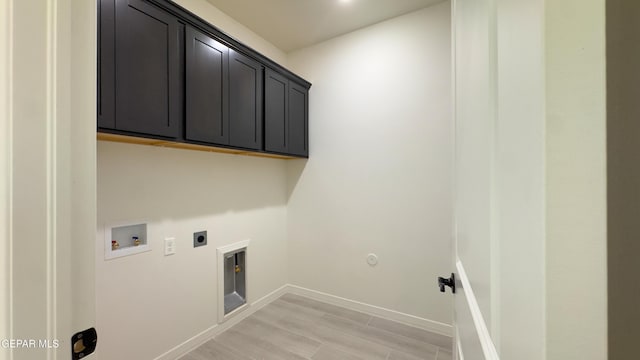 5844 Kobe Bryant St, El Paso, TX 79924 - washroom with hookup for a washing machine, hookup for an electric dryer, cabinet space, hookup for a gas dryer, and baseboards