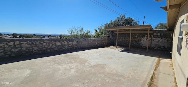 view of patio featuring a fenced backyard