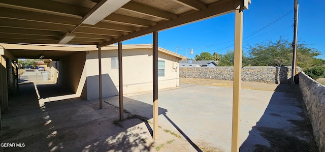 view of patio with a fenced backyard