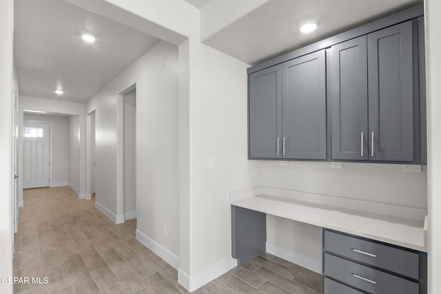 interior space with light wood-type flooring