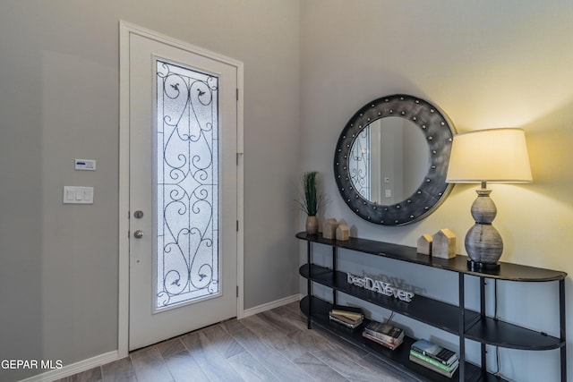 foyer featuring hardwood / wood-style floors