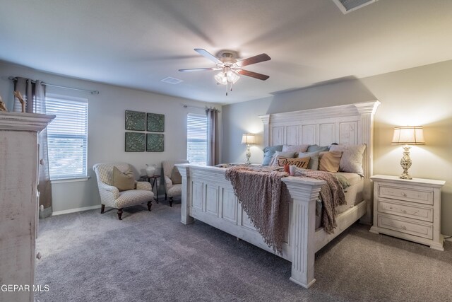 2224 Small Mountain Place, El Paso, TX 79911 - carpeted bedroom featuring a ceiling fan and baseboards