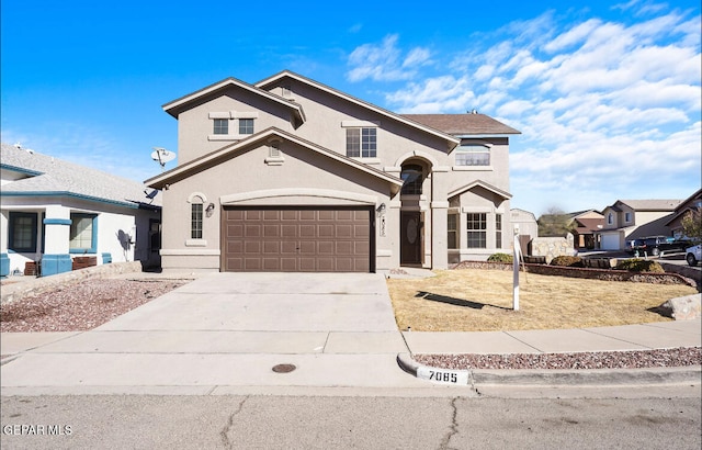 front of property featuring a garage