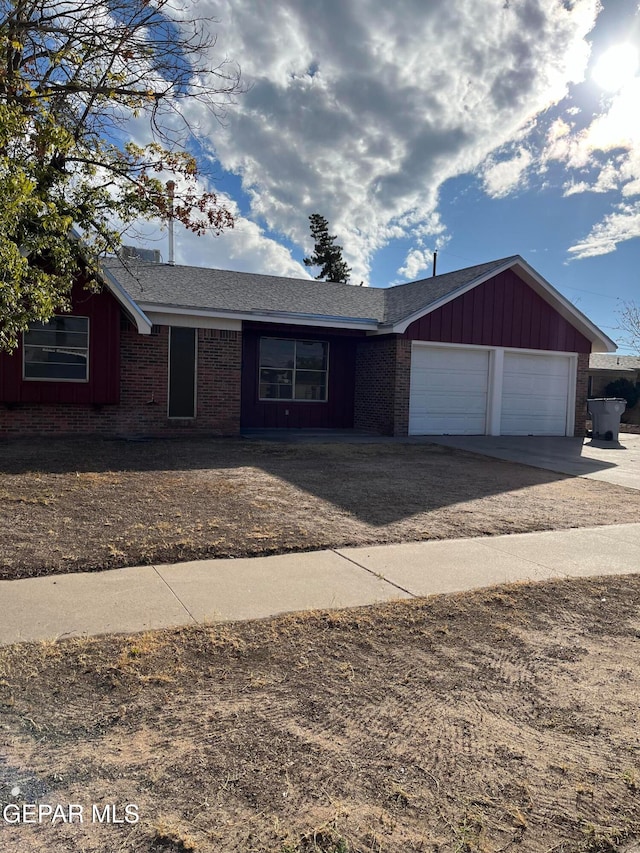 ranch-style house with a garage