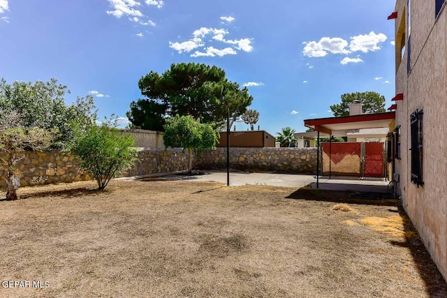 view of yard with a patio