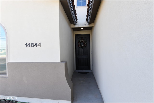 view of doorway to property