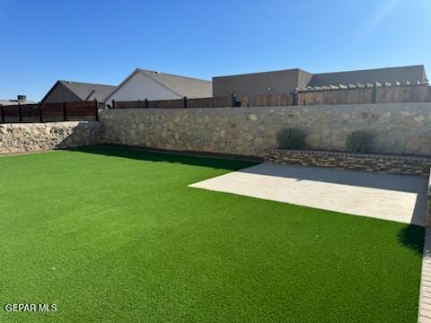 view of yard with a patio area