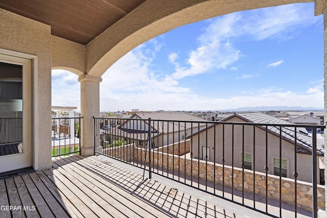 deck featuring a residential view