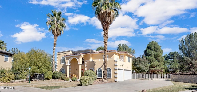 view of front of home featuring a garage