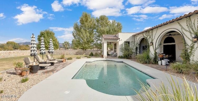 view of pool with a patio area