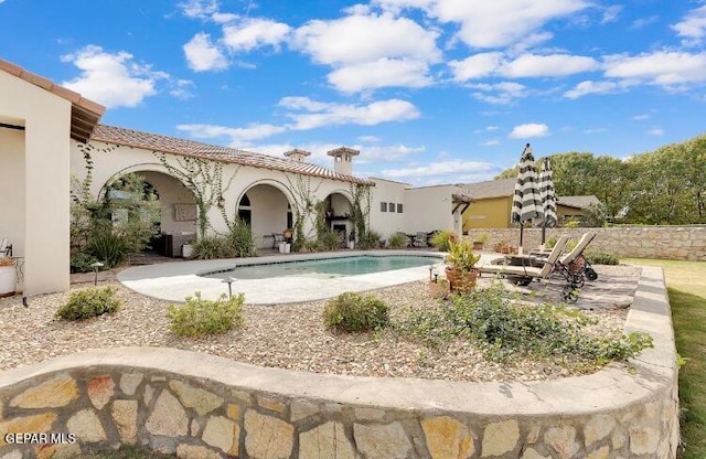 view of pool with a patio area